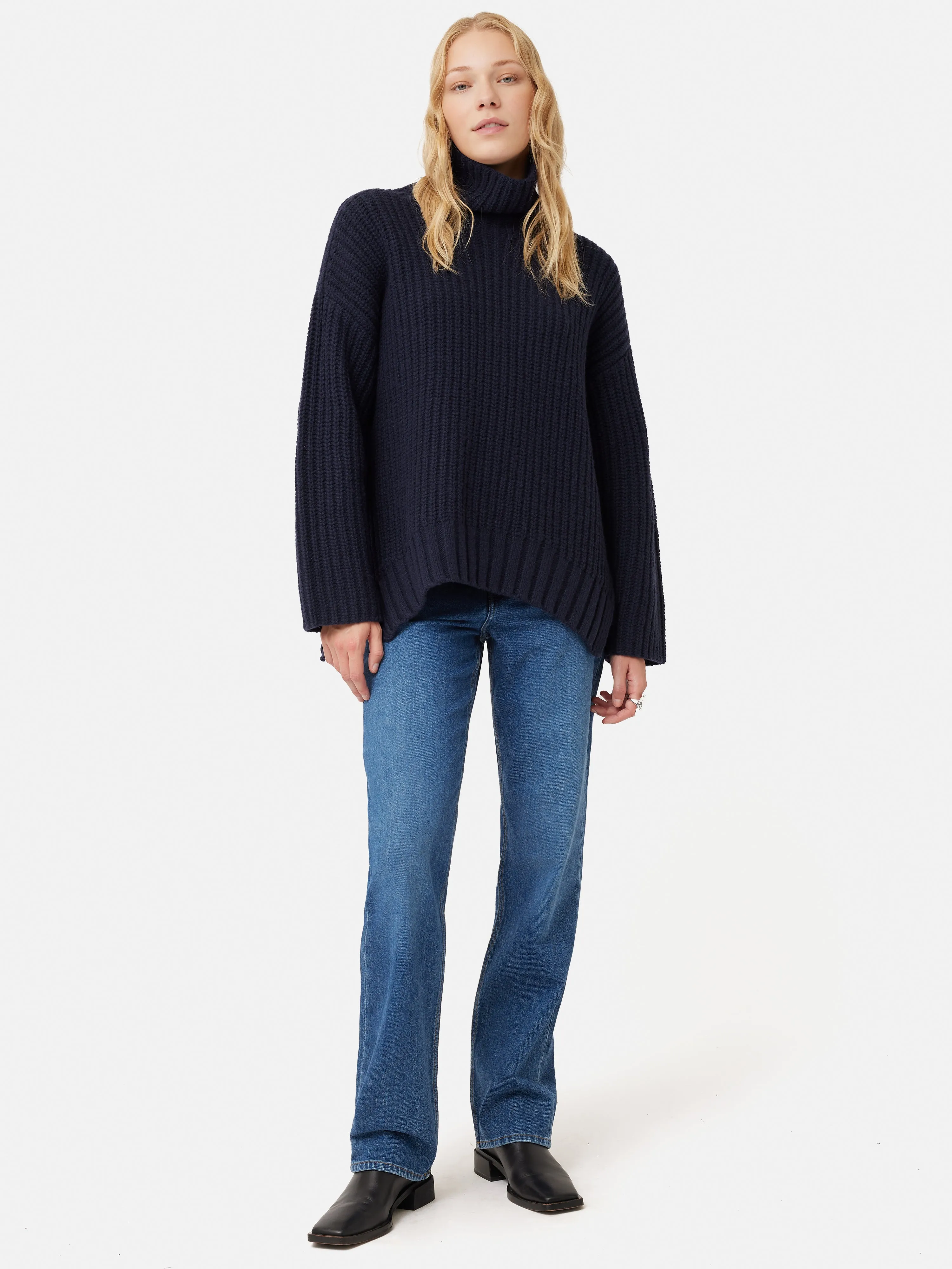 Orkney Oversize Rib Jumper | Navy