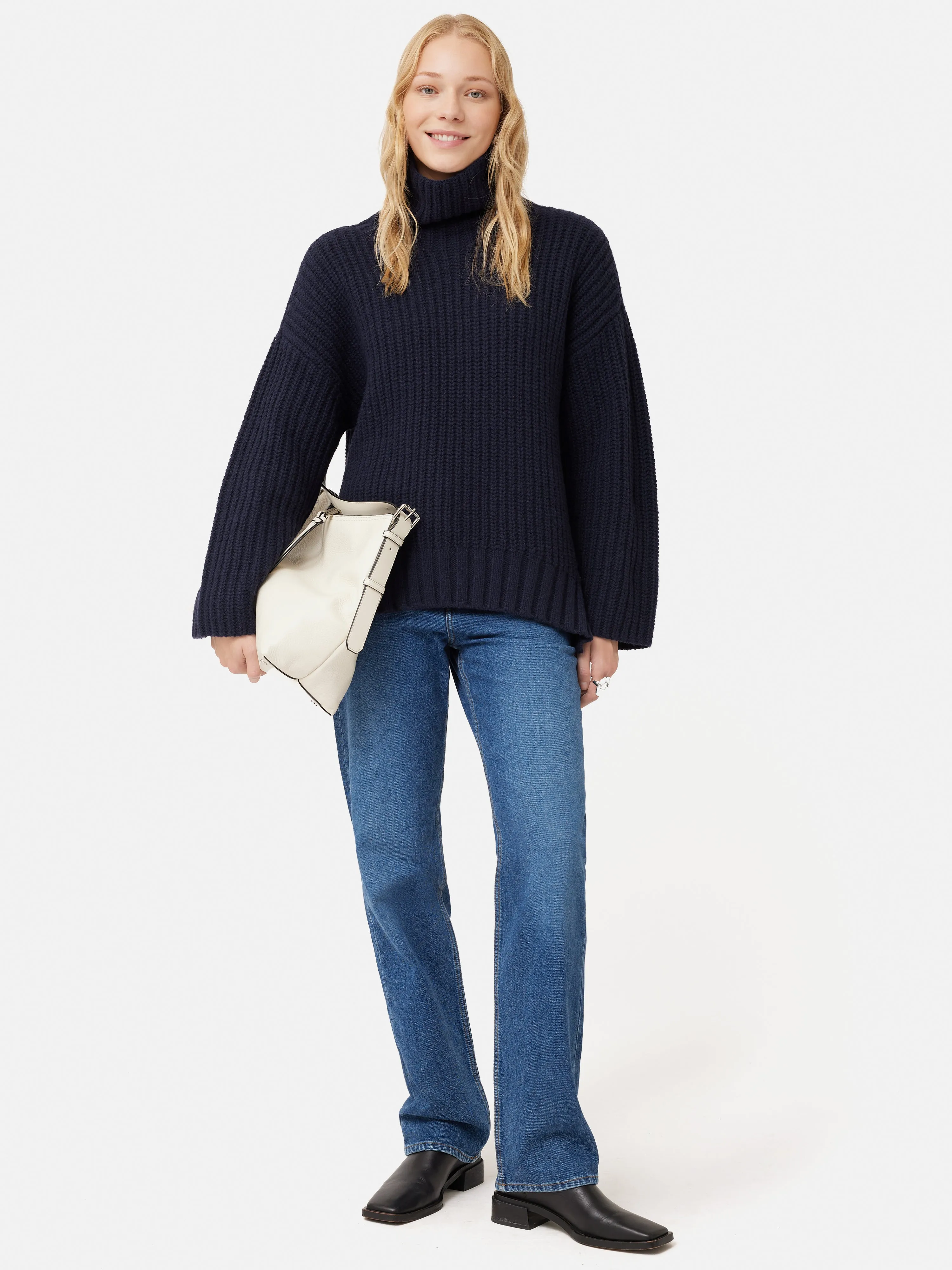 Orkney Oversize Rib Jumper | Navy