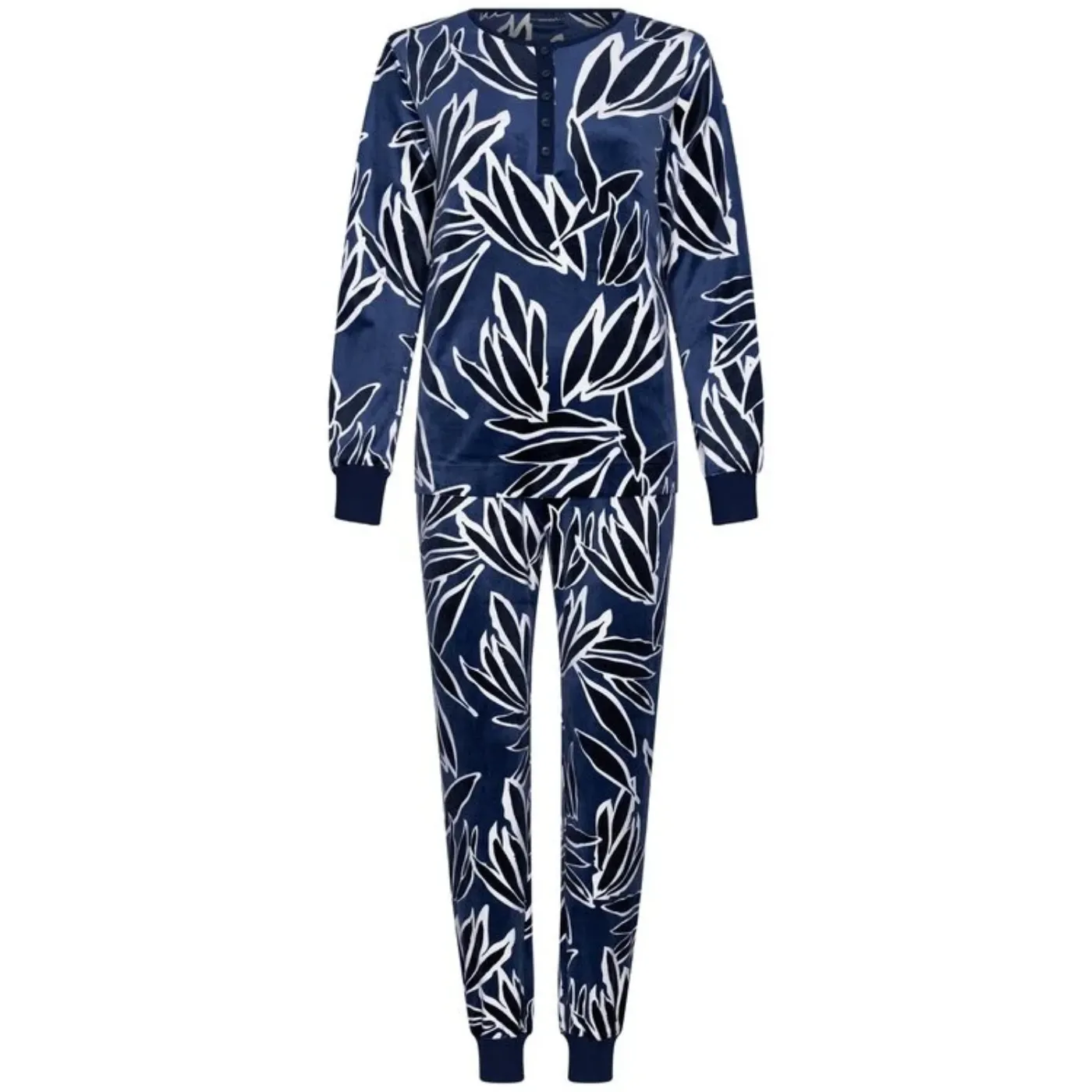 Pastunette Mega Blooms Velvet Lounge Pyjama Set