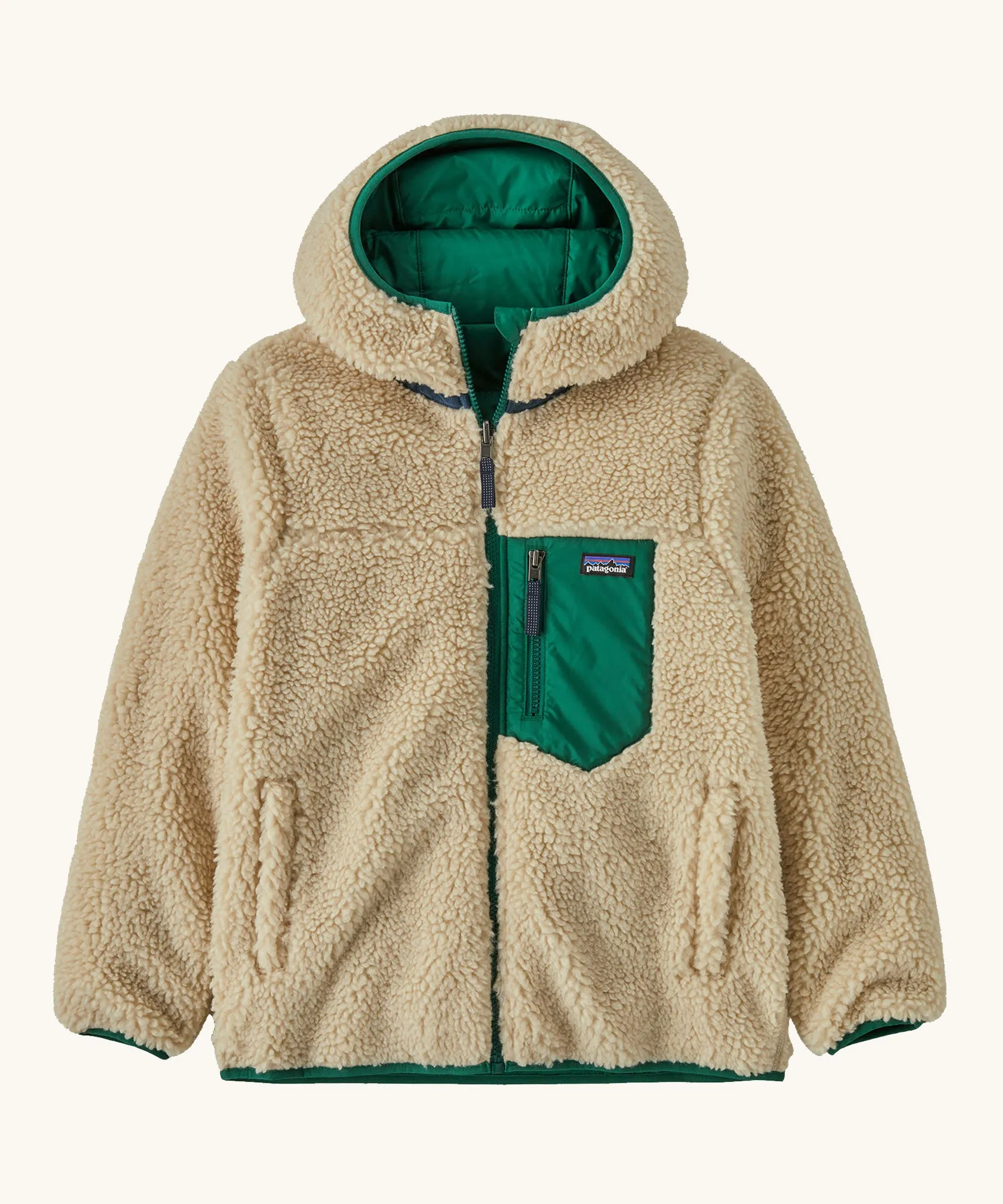 Patagonia Kids Reversible Ready Freddy Hoody - Conifer Green