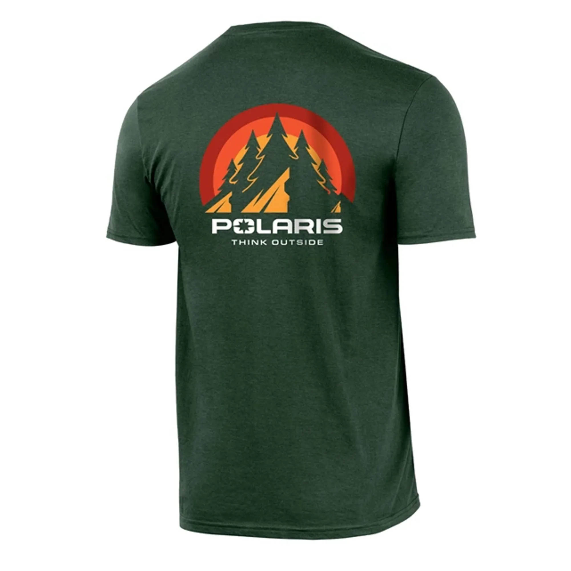 Polaris  Men's Graphic Logo T-Shirt Tee Soft Comfortable Blend Forest Green