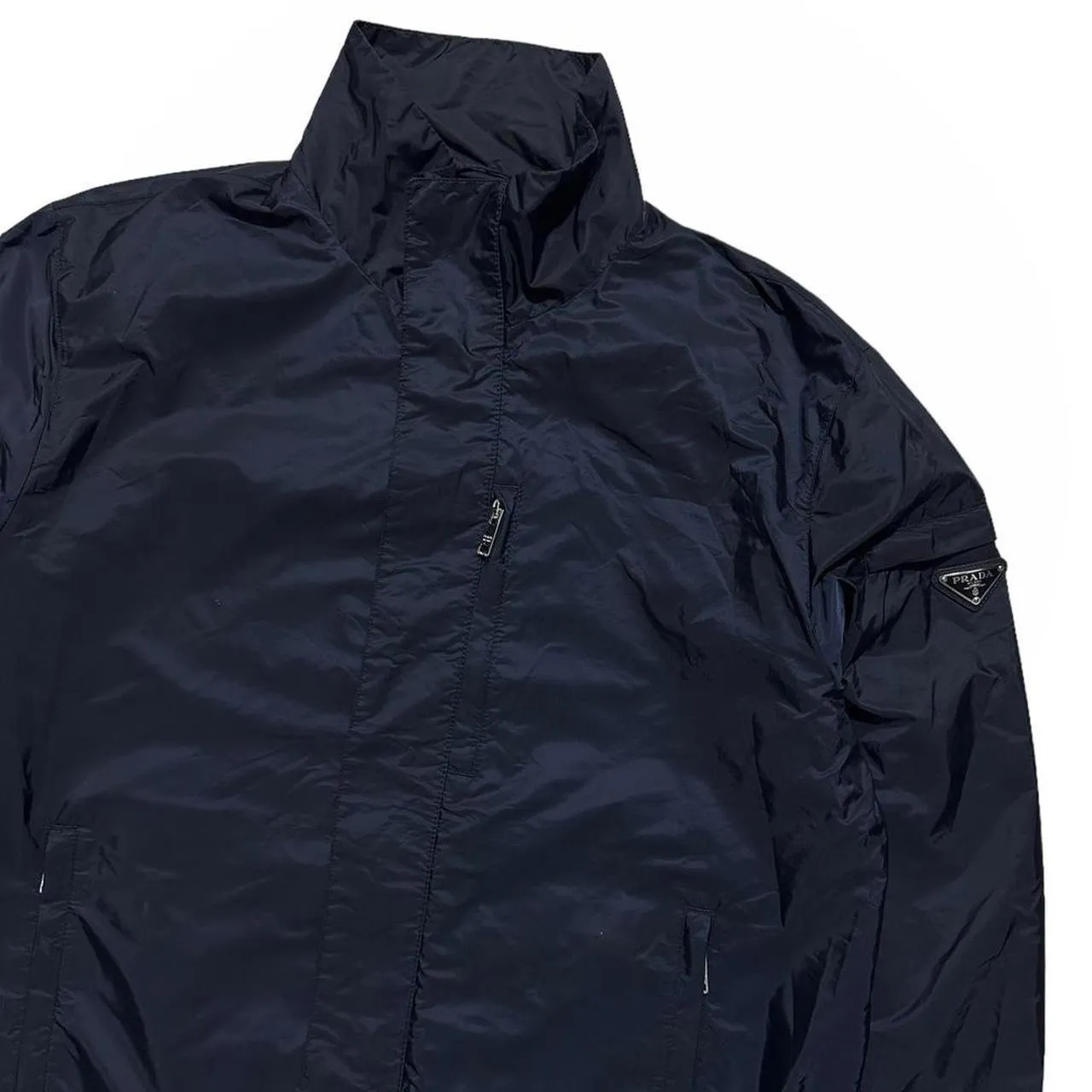 Prada Dark Blue Nylon Windbreaker Jacket