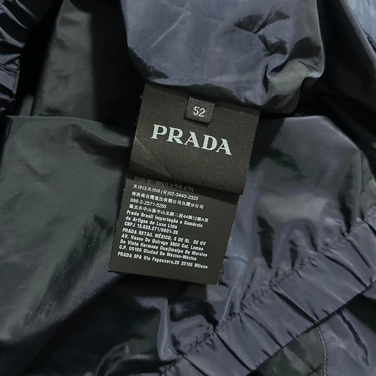 Prada Dark Blue Nylon Windbreaker Jacket