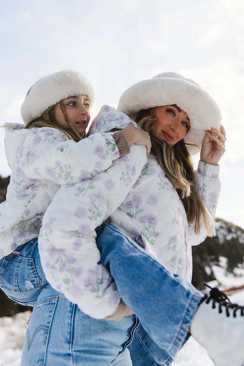 Quilted Jacket in Lavender Floral - FINAL SALE