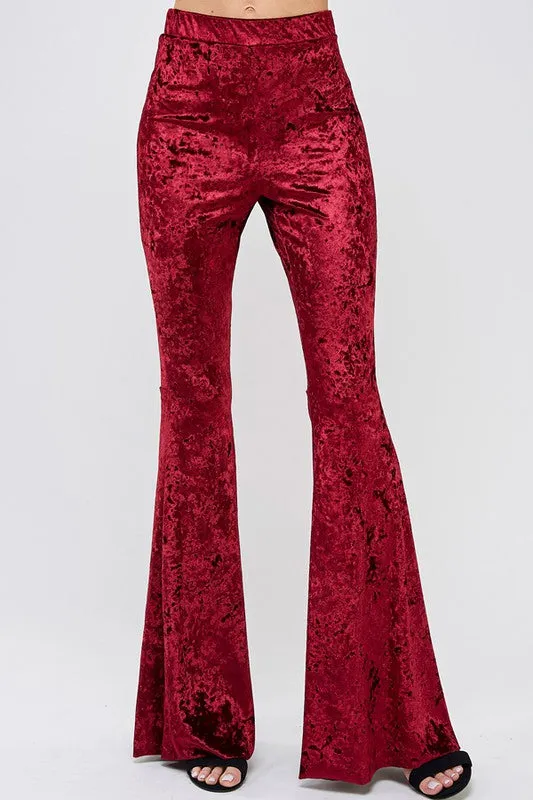 Rebel Yell  Red Velvet Bell Bottoms