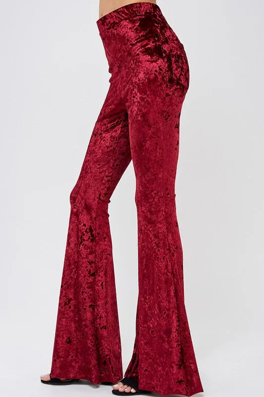 Rebel Yell  Red Velvet Bell Bottoms