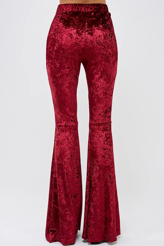 Rebel Yell  Red Velvet Bell Bottoms