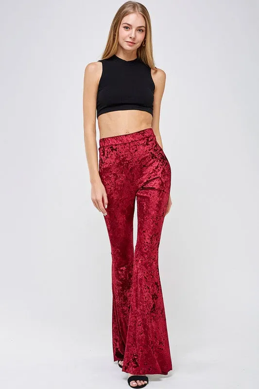 Rebel Yell  Red Velvet Bell Bottoms