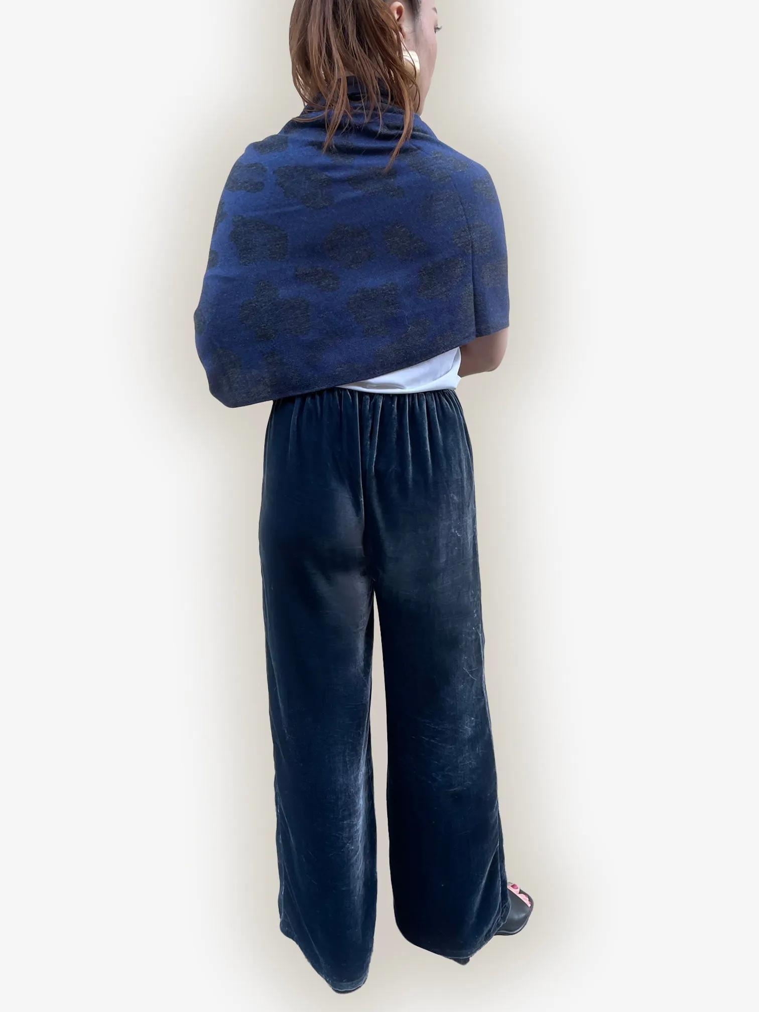 Relaxed Silk Blend Velvet Pant