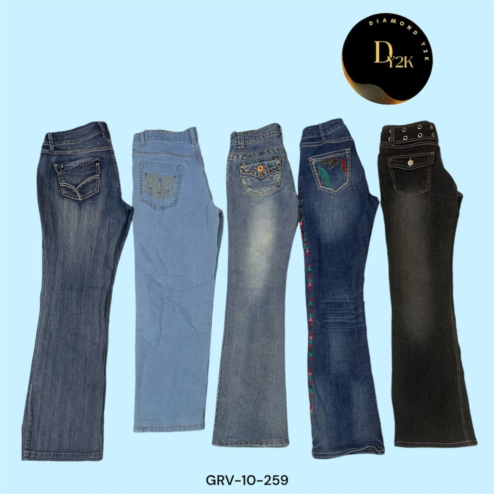 Retro-Fabulous Y2K Flare Jeans (GRV-10-259)