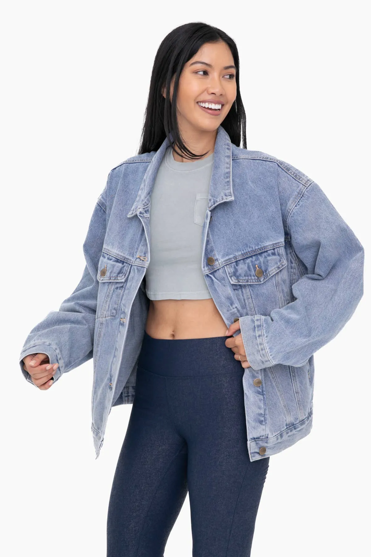 Roxy Boxy-Cut Denim Jacket