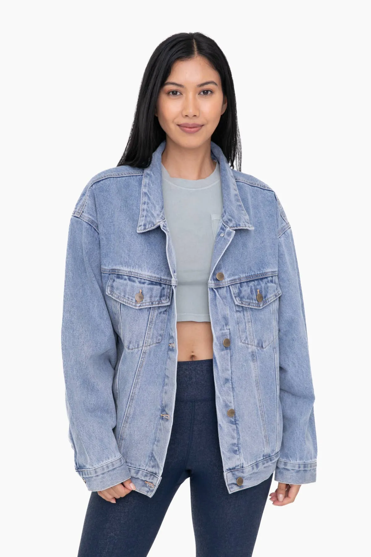 Roxy Boxy-Cut Denim Jacket