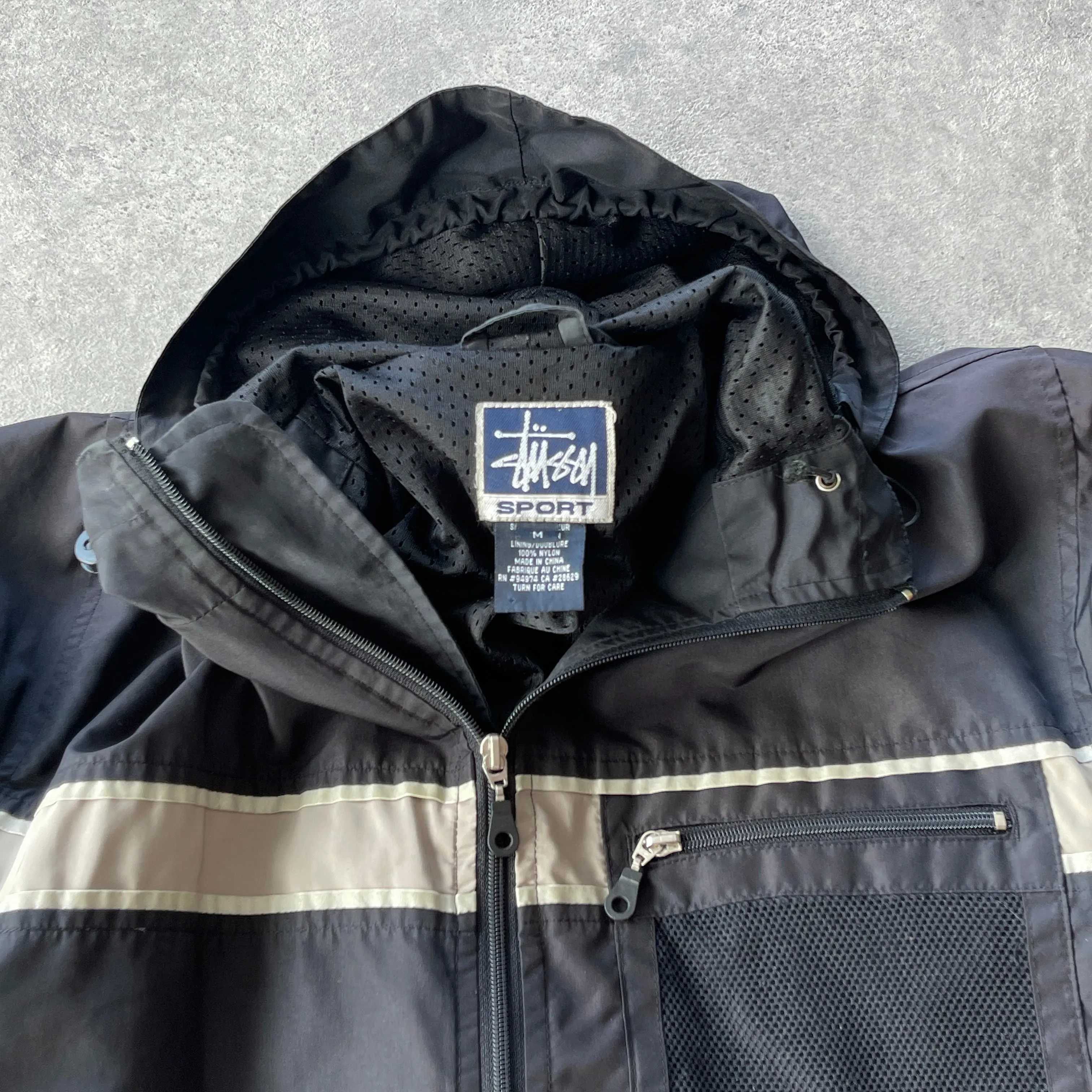 Stussy Sport RARE 1990s lightweight technical shell jacket (M)