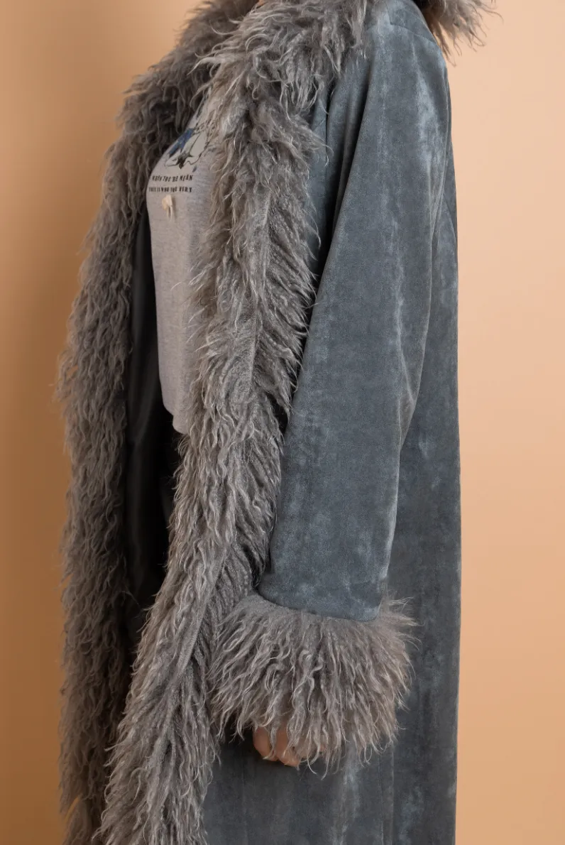 Suede Afghan Shaggy Coat