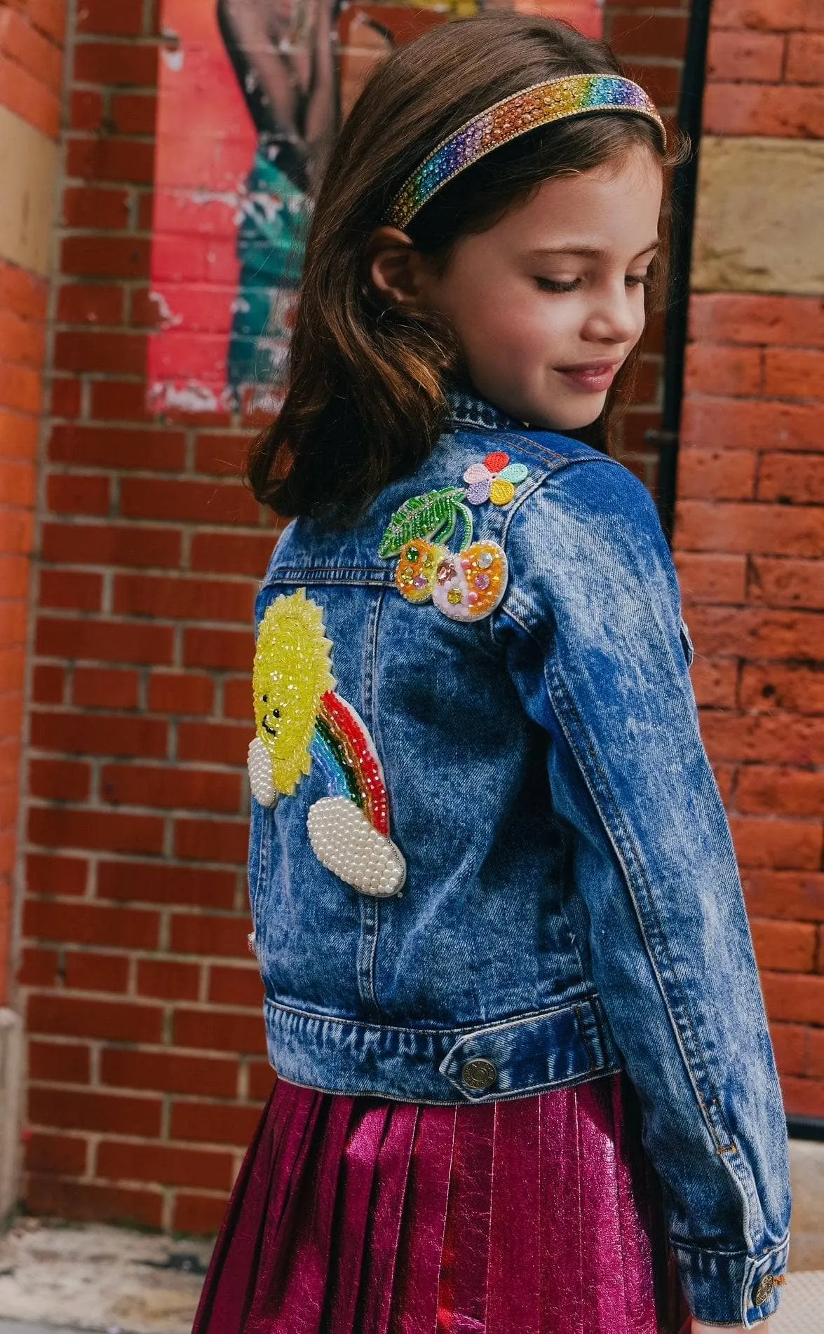 Sunny Days Denim Crystal Jacket