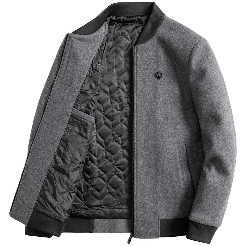 West Louis™ Brand Winter Fashion Wool Blend Jacket