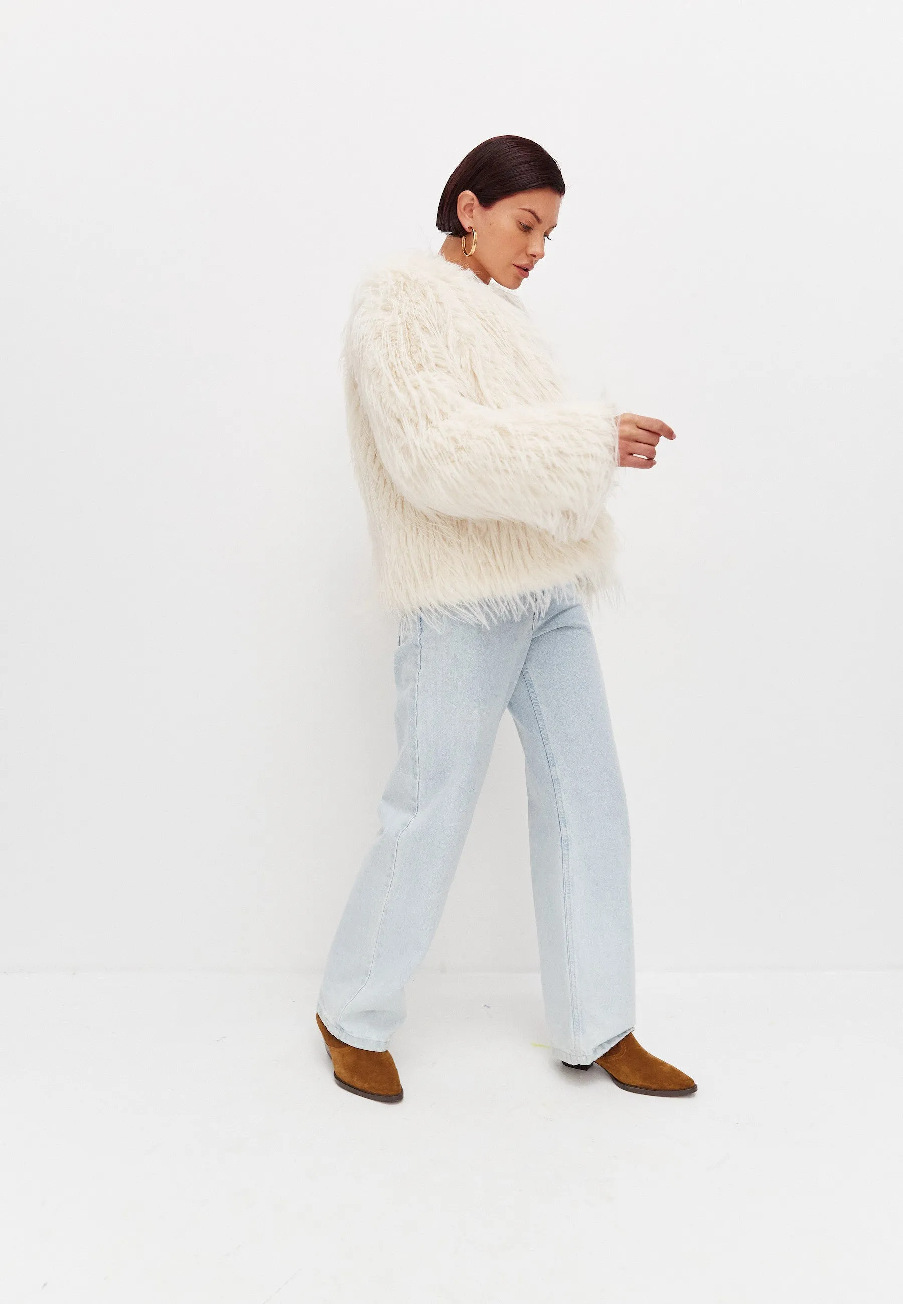 Winter Faux Fur Jacket - White