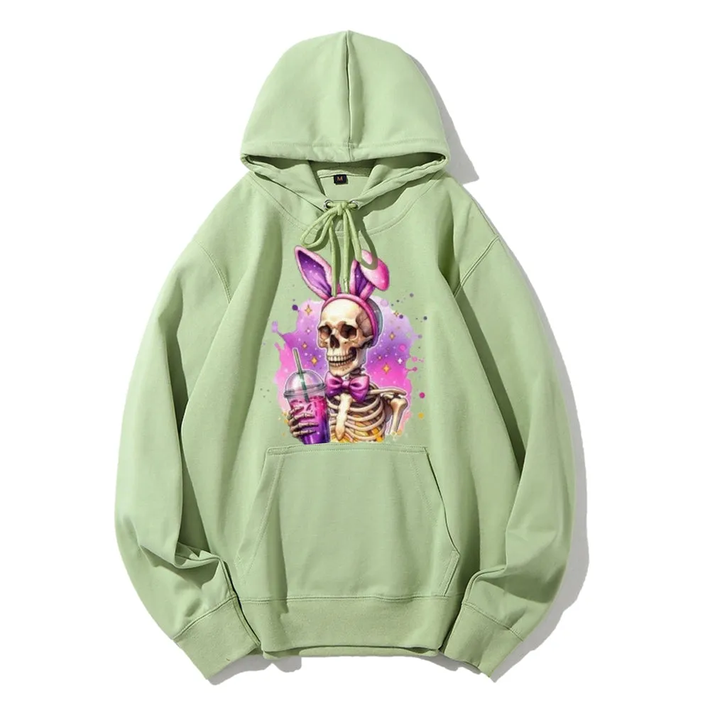 Women Cute Ice Skull Graphic Hoodies