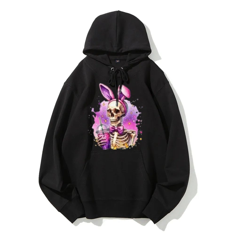 Women Cute Ice Skull Graphic Hoodies