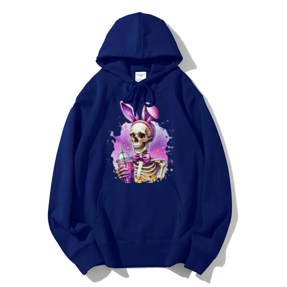 Women Cute Ice Skull Graphic Hoodies