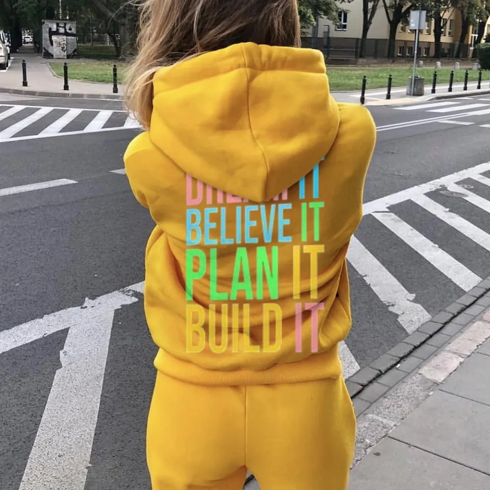 Women Inspired Letter Graphic Hoodies