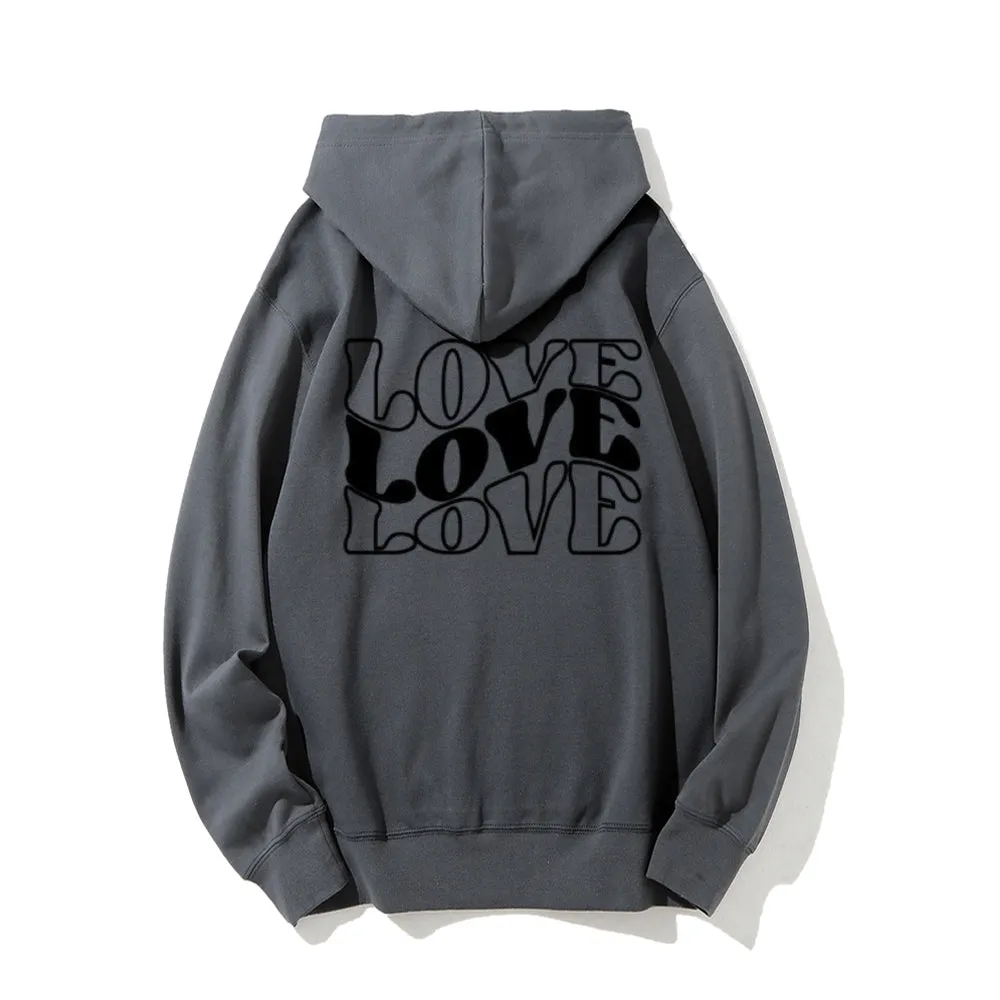 Women Love Letter Graphic Hoodies