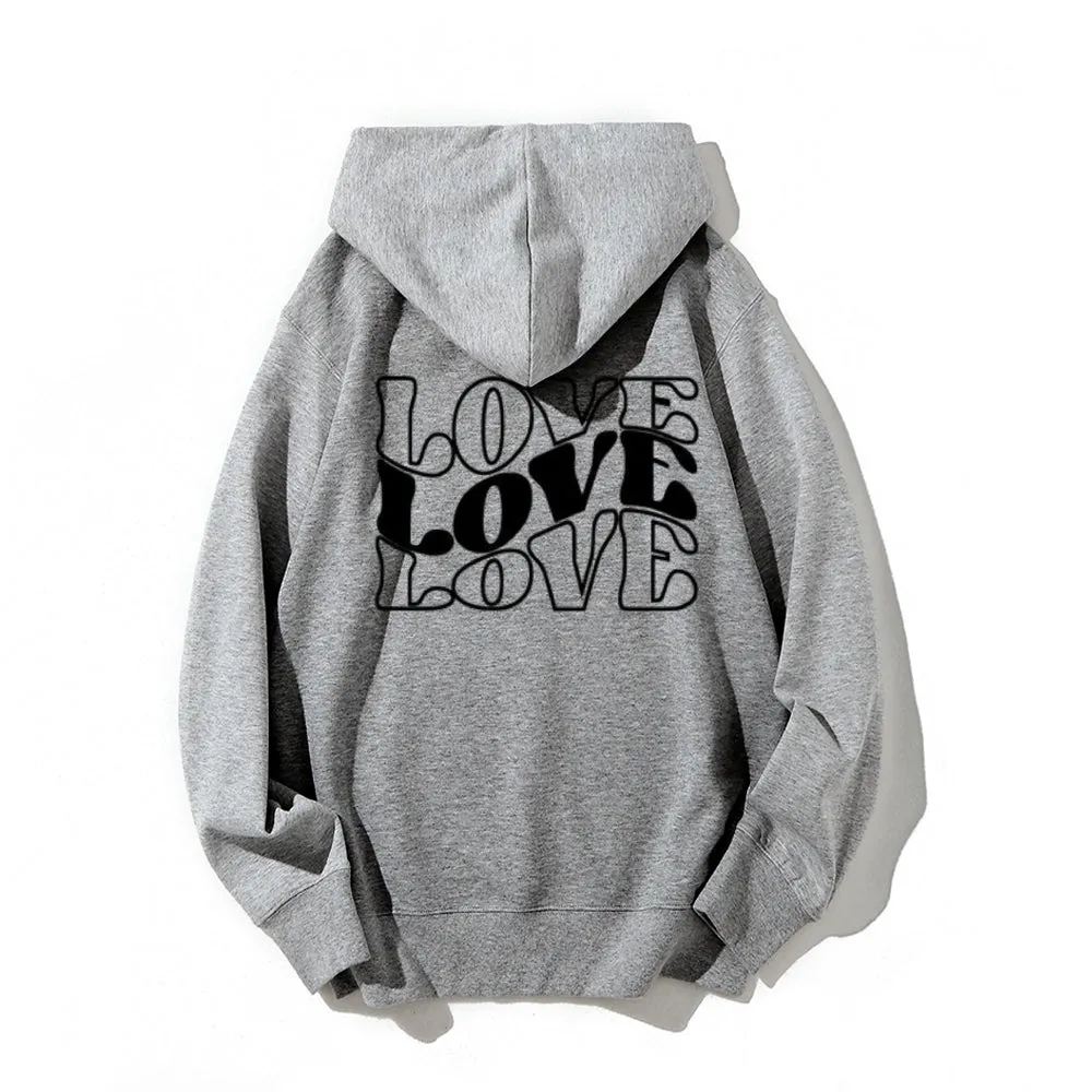 Women Love Letter Graphic Hoodies