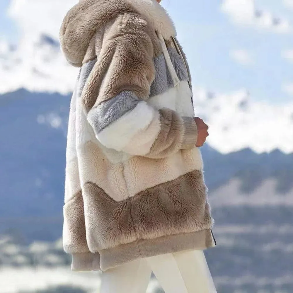 Women Oversize Teddy Bear Coat Warm Thickening Fleece Faux Fur Coats Winter Jacket