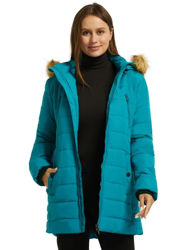 Womens Winter Coat Warm Puffer Jacket With Hood