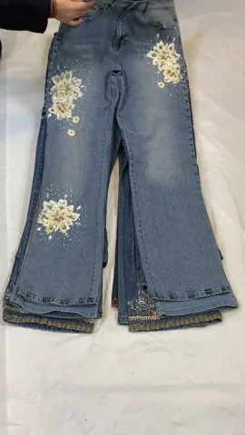 Y2K Embroidered Flared Jeans: A Nostalgic Twist (GRV-10-247)