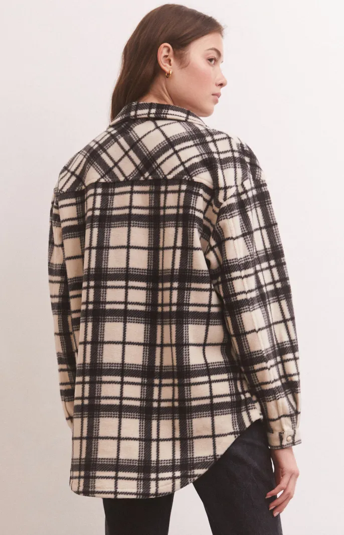 Zsup Plaid Fleece Shacket